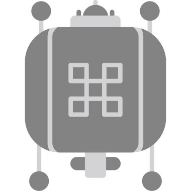 Robot simgesi. Web için basit robot vektör simgesi çizimi