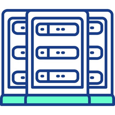 Sunucu. Web simgesi basit illüstrasyon