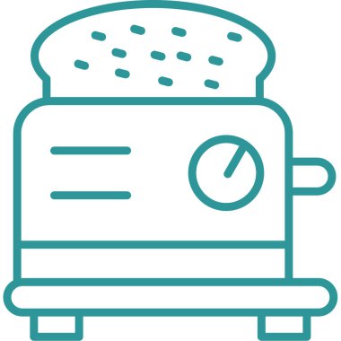 Tost makinesi ikonu. vektör illüstrasyonu