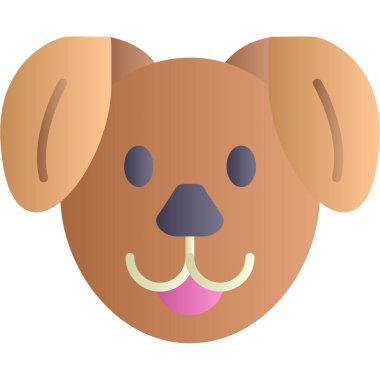 köpek hayvan simgesi, çizgi film vektörü