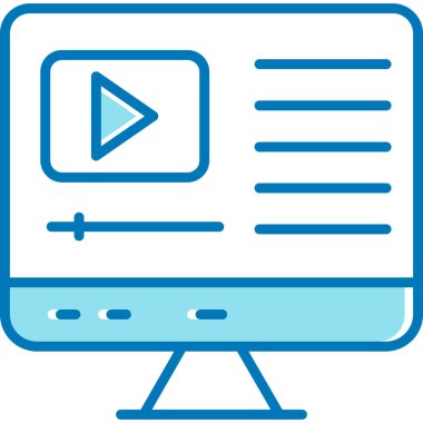 video. Web simgesi basit illüstrasyon