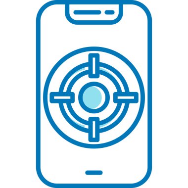 Akıllı telefon. Web simgesi basit illüstrasyon