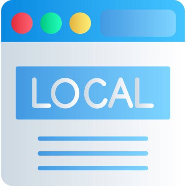 yerel konum düz vektör dekoru