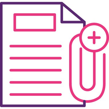 Belge. Web simgesi basit illüstrasyon