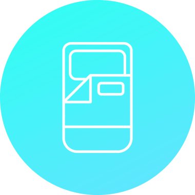 benzersiz cep telefonu vektör çizgisi simgesi