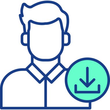 Adamım. Web simgesi basit illüstrasyon