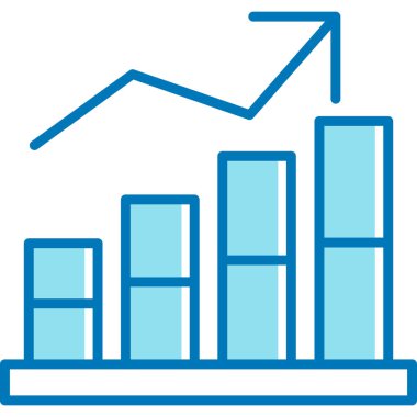 iş büyüme grafiği simgesi ana hat biçiminde