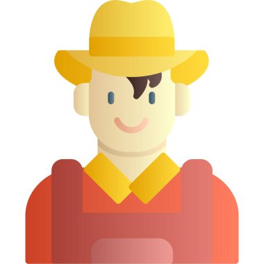 Şapka vektörü çizimi takan adam