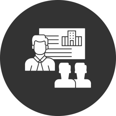 İş insanları simgesinin vektör illüstrasyonu