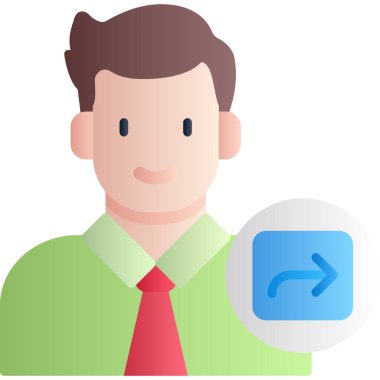 Ok simgesi, vektör illüstrasyon tasarımı olan iş adamı