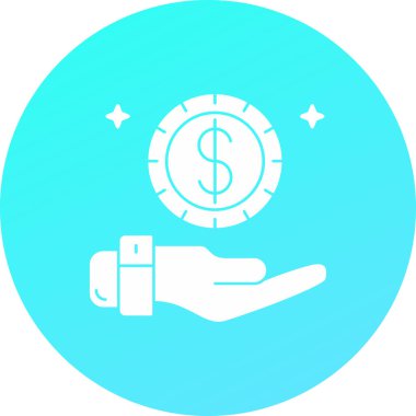 Para simgesinin vektör illüstrasyonu