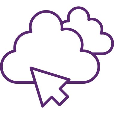 Bulut simgesi vektör illüstrasyonu