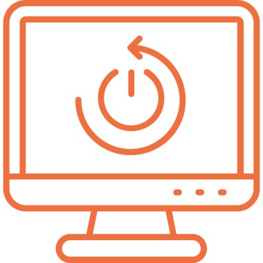 Bilgisayar. Web simgesi basit tasarım