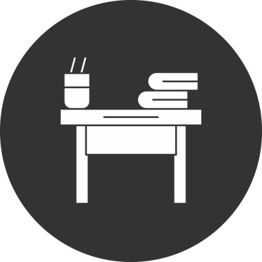 Masa. Web simgesi basit illüstrasyon