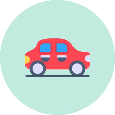 - Araba. Web simgesi basit illüstrasyon