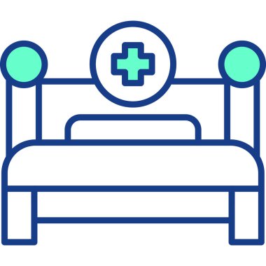 Yatağa. Web simgesi basit illüstrasyon