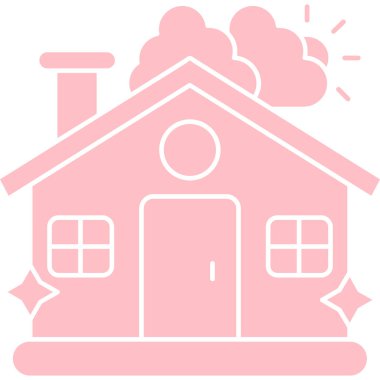 Ev. Web simgesi basit illüstrasyon