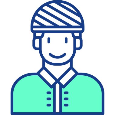 Avatar man simgesi, vektör illüstrasyonu