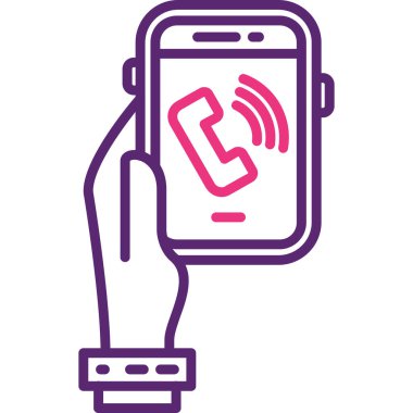 Akıllı telefon araması. Basit resimleme