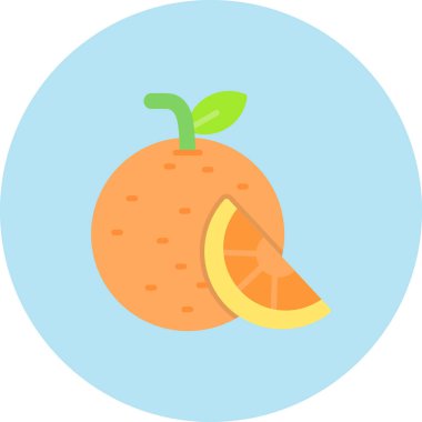 Turuncu. Web simgesi basit illüstrasyon