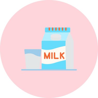 Süt. Web simgesi basit illüstrasyon