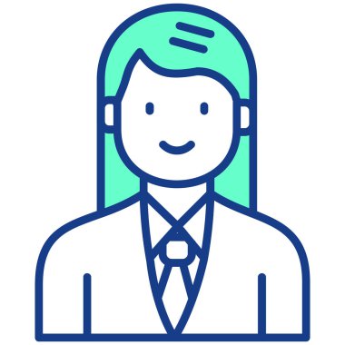 Müdür bey. Web simgesi basit illüstrasyon