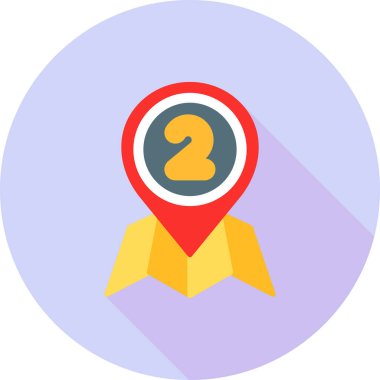 gps konum simgesi düz biçimli