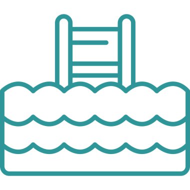 tekne deniz suyu ikonu ana hatlarıyla doldurulmuş