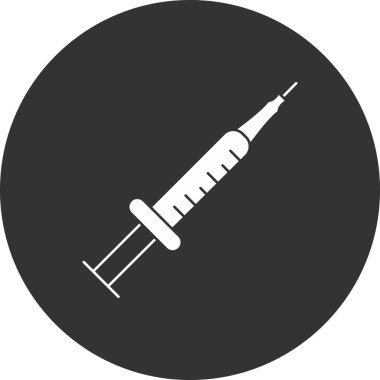 Şırınga simgesi, vektör illüstrasyonu