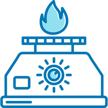 Gaz sobası ikonu. vektör illüstrasyonu