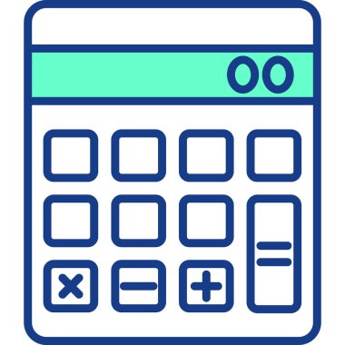 Hesap makinesi. Web simgesi basit illüstrasyon