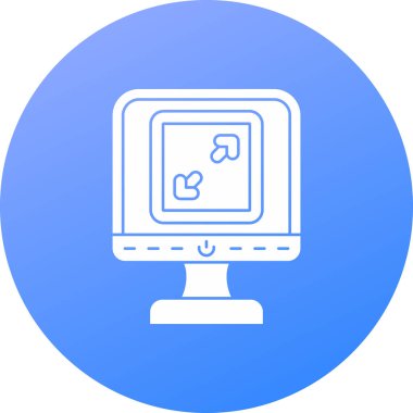 Monitör. Web simgesi basit tasarım