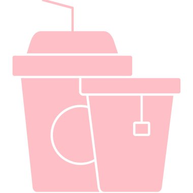 Kahve fincanı. Basit resimleme