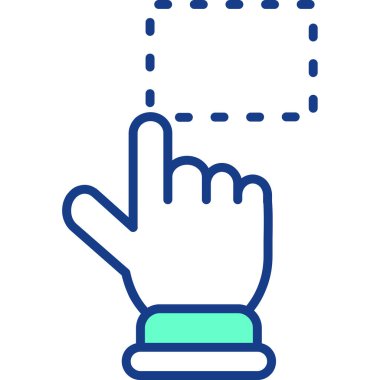 İmleci kullan. Web simgesi basit illüstrasyon