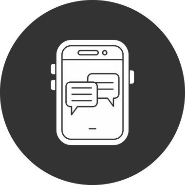 Konuşma kabarcığı vektör dizaynlı akıllı telefon