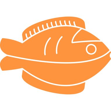 Balık. Web simgesi basit illüstrasyon