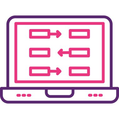 Bilgisayar. Web simgesi basit illüstrasyon