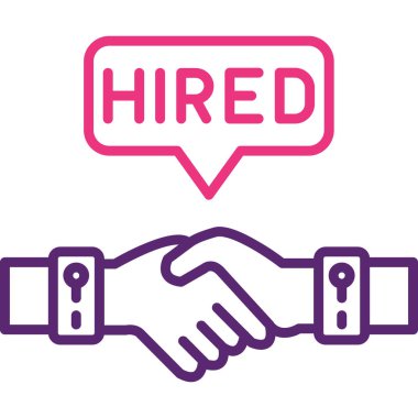 Bir el sıkışma simgesinin vektör illüstrasyonu