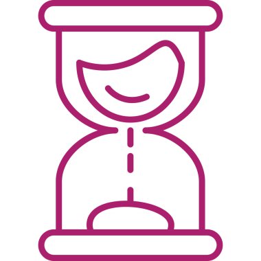 Bir saat simgesinin vektör illüstrasyonu