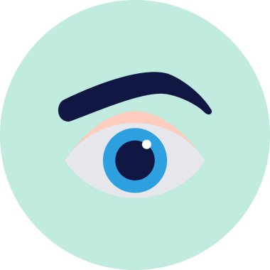 Göz vektör simgesi. Basit vektör illüstrasyonu