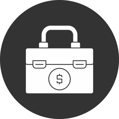 vektör evrak çantası simgesi, basit vektör illüstrasyonu