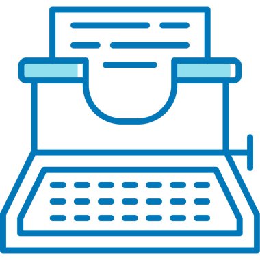 Daktilo. Web simgesi basit illüstrasyon