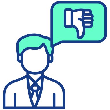 Hoşlanmıyorum. Web simgesi basit illüstrasyon