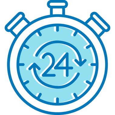 Saat simgesinin vektör illüstrasyonu