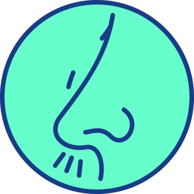 Mavi ve beyaz bir ikonun vektör illüstrasyonu