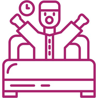 Bavul seyahat simgesi vektör illüstrasyon tasarımlı bir adam