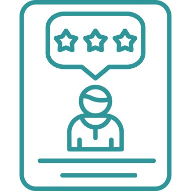 Reyting. Web simgesi basit illüstrasyon