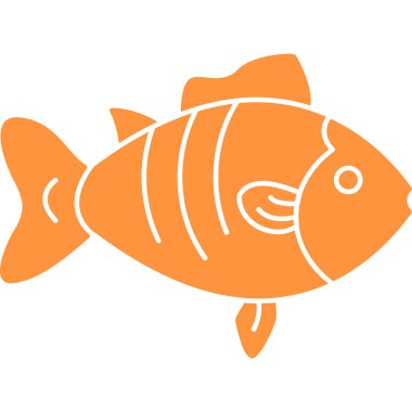 balık simgesi vektör illüstrasyonu.