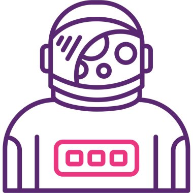 Astronot. Web simgesi basit illüstrasyon