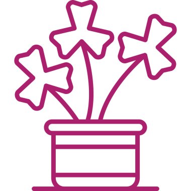 Bir bitki simgesinin vektör illüstrasyonu